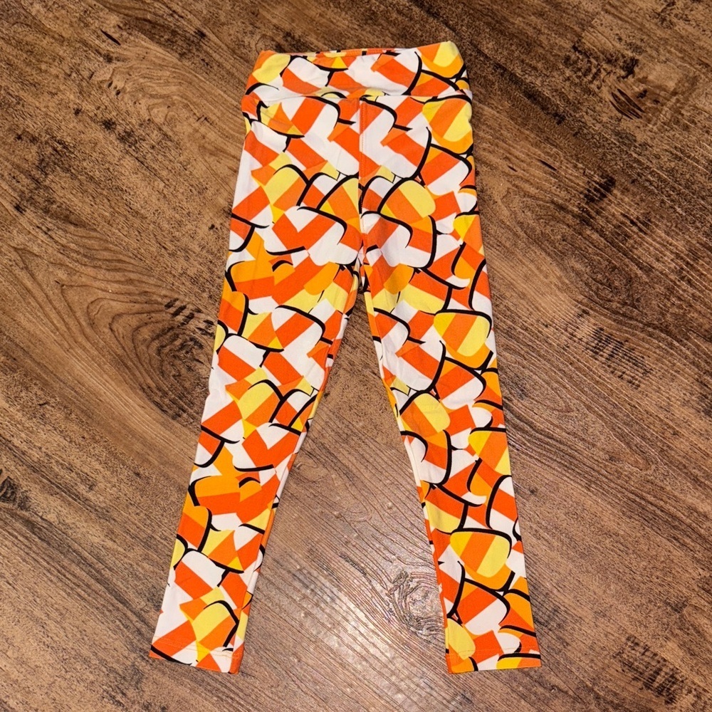 LuLaRoe Kids Leggings in Orange and Yellow Candy Corns